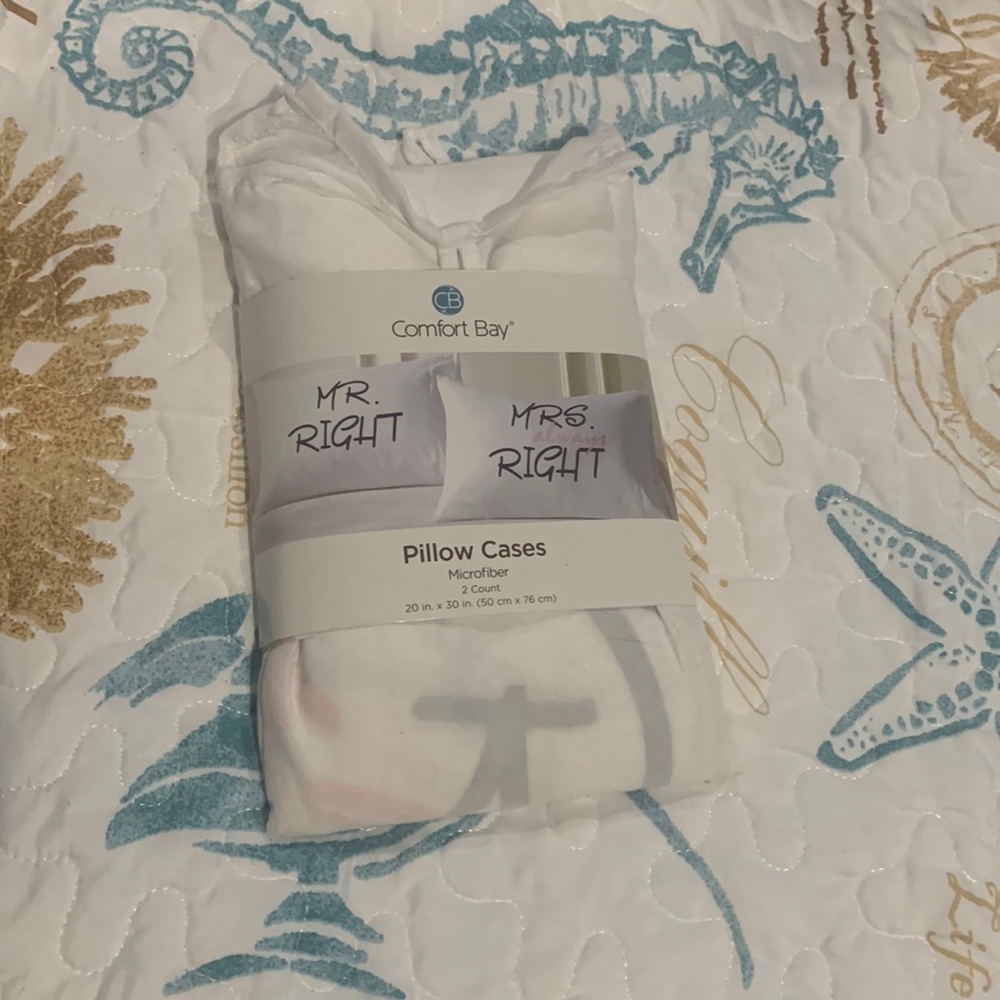Mr. and Mrs. pillow cases